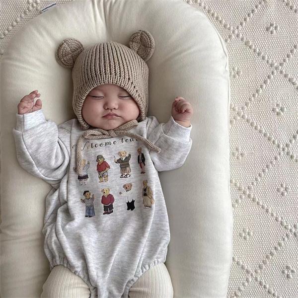 裏起毛 ロンパース ベビー 子供服 キッズ服 暖かい あったか 長袖