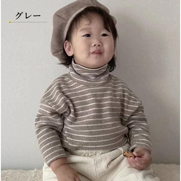ハイネック Tシャツ ロンT ベビー服 キッズ 子供 男の子 女の子 長袖 