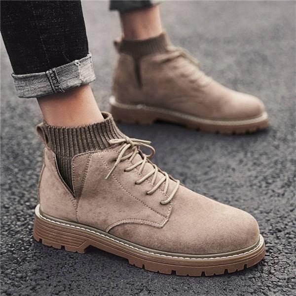 ブーツ メンズ ワークブーツ メンズ 本革調 トレッキングブーツ シューズ スエード マウンテンブーツ ワークブーツ 雨の日 ブーツ 防水 歩きやすい 幅広 Kuto213a Qbic 通販 Yahoo ショッピング