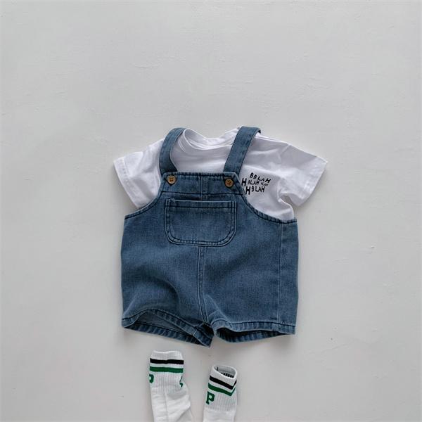 ベビー服 デニム ロンパース 子供服 キッズ服 女の子 男の子 半袖