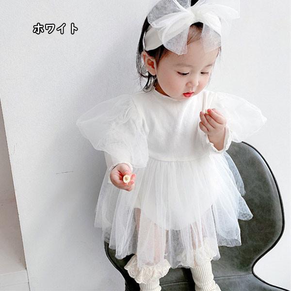 ベビー 長袖 ワンピース ロンパース 子供服 赤ちゃん 新生児 ドレス