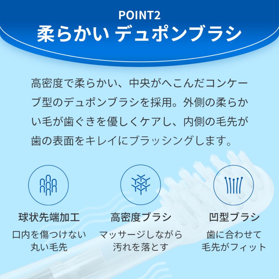 電動歯ブラシ infly P60 MiLink 本体 音波振動 子供 静音 ソニック 水流洗浄 USB Typc-C スタンド 充電式 虫歯予防 歯垢除去 プレゼント 旅行 持ち運び | infly | 08