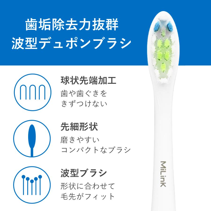 MiLink 替えブラシ 3本 セット TB01専用 歯ブラシ ヘッド 子供 家族 超