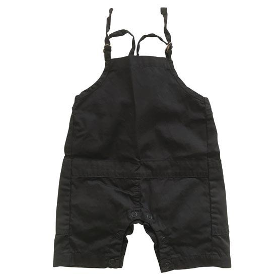 Fabriq Report ファブリックレポート 子供服 サマーベビーオール ブラック やわらかデニム 70cm 80cm 90cm 児島デニム Suwannimit Org