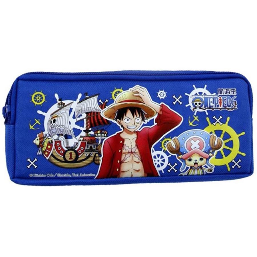 ワンピース One Piece Wファスナーペンポーチ ルフィー チョッパー 青色 bl1 ケスケスモペット 通販 Yahoo ショッピング