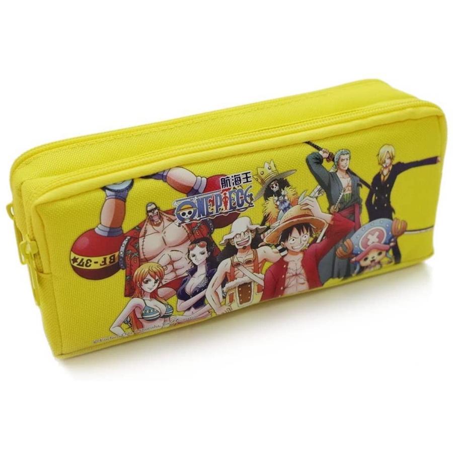 ワンピース One Piece Wファスナーペンポーチ 麦わらの一味 黄色 ペンケース 筆箱 アニメ ワンピース ルフィー チョッパー y ケスケスモペット 通販 Yahoo ショッピング