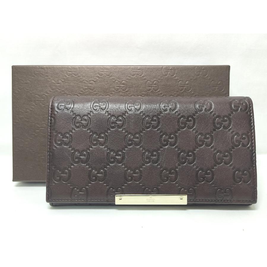 ♪売り切り 大特価 美品 GUCCI グッチ グッチシマ 2つ折り長財布 