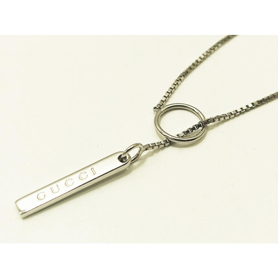 売り切り 大特価 GUCCI グッチ ラリアットネックレス K18WG 約