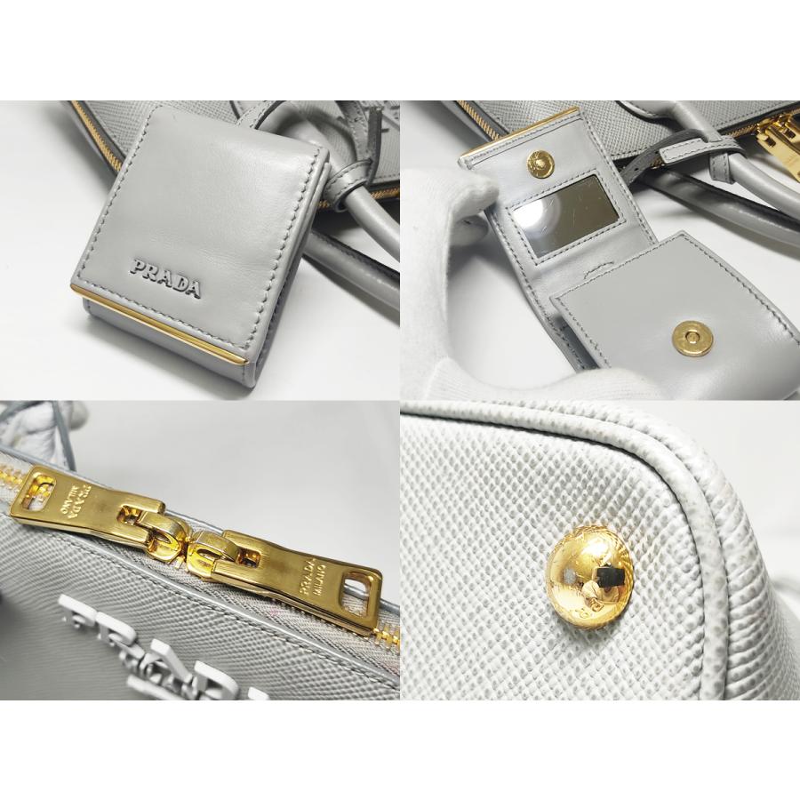 PRADA プラダ 2WAYハンドバッグ 1BA002 サフィアーノ グレー PRADA プラダ 2WAYハンドバッグ 1BA002 サフィアーノ グレー