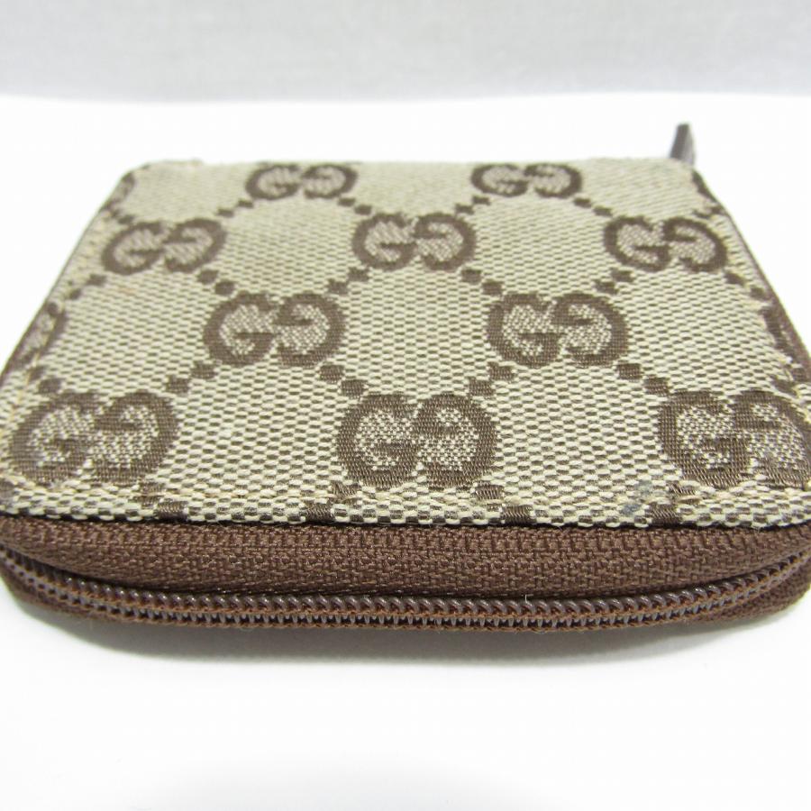 状態良好 GUCCI グッチ GGキャンバス ラウンドジップ コインケース