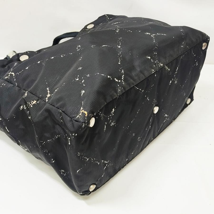 状態良好 CHANEL シャネル 旧トラベルライン トートバッグ A11833 ナイロン ブラック ハンドバッグ レディースの画像