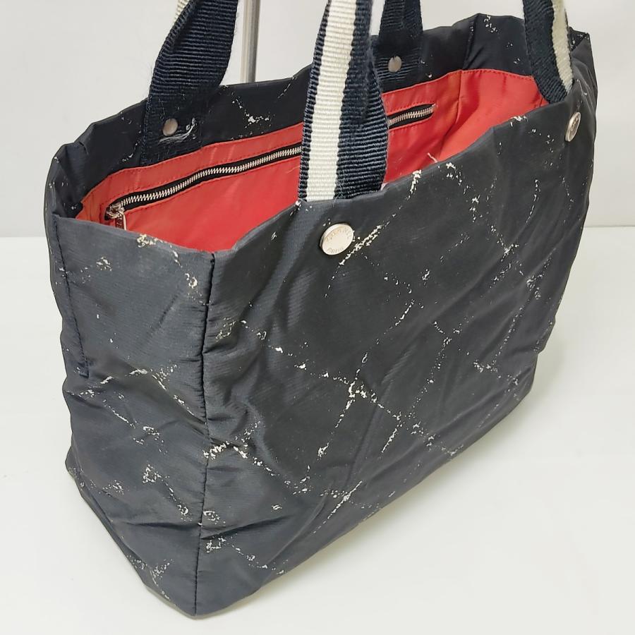 状態良好 CHANEL シャネル 旧トラベルライン トートバッグ A11833 ナイロン ブラック ハンドバッグ レディースの画像