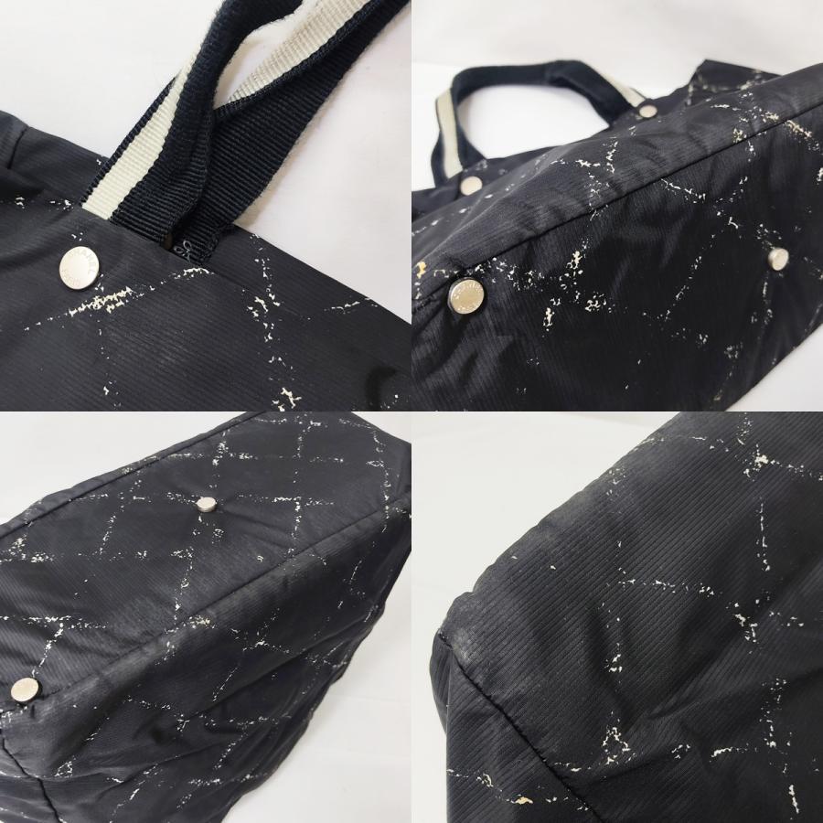 状態良好 CHANEL シャネル 旧トラベルライン トートバッグ A11833 ナイロン ブラック ハンドバッグ レディースの画像