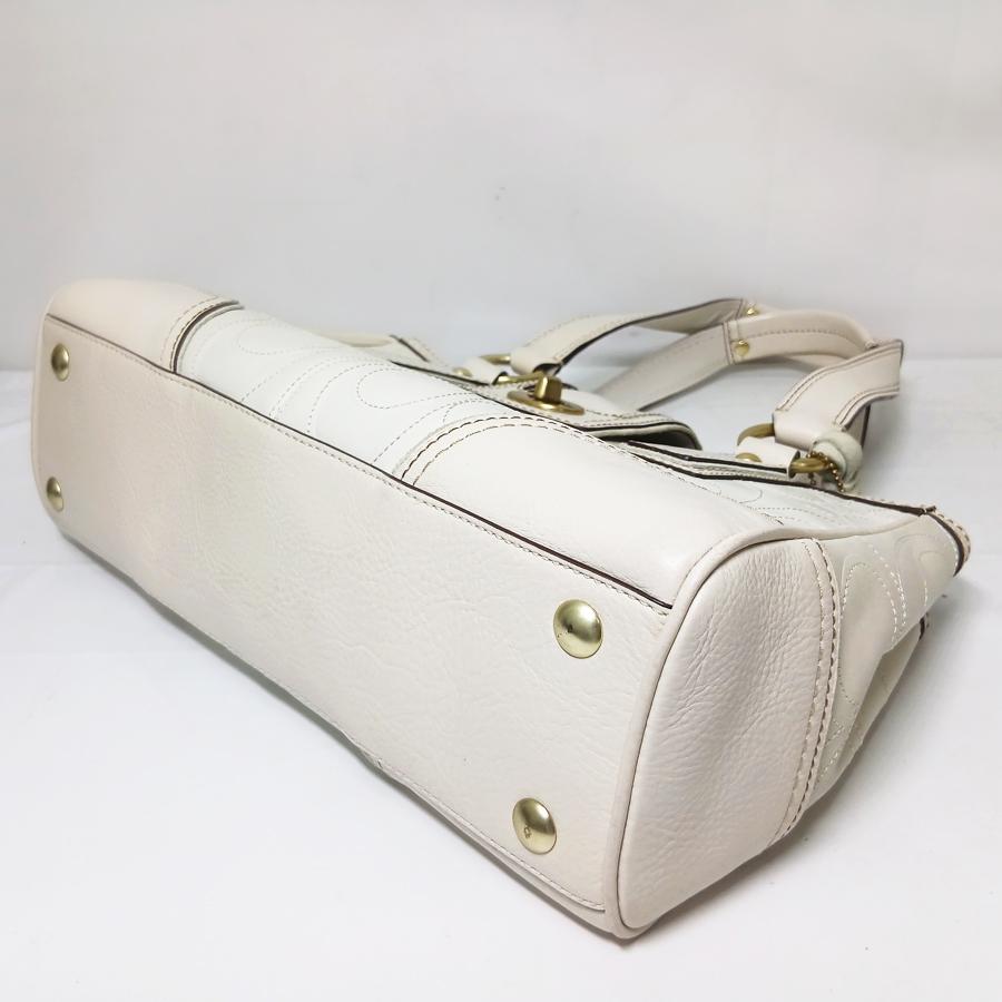 COACH 11330 ハンドバック 状態良好 COACH コーチ シグネチャー ハンドバッグ 11330 レザー オフ