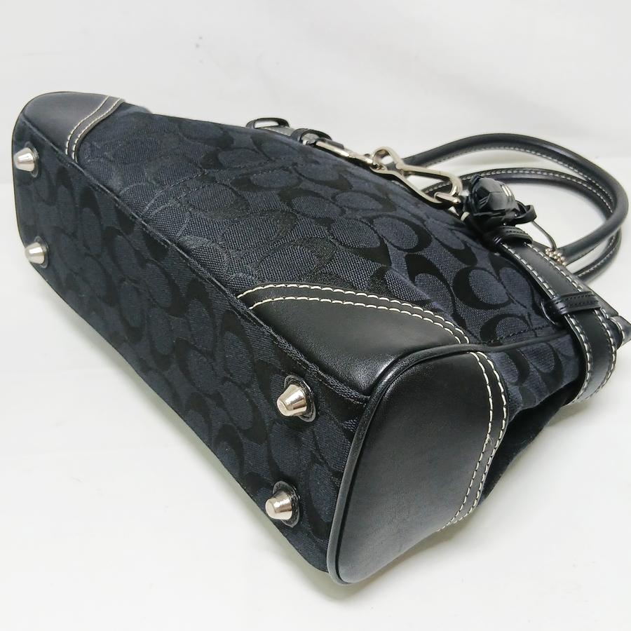 状態良好 COACH コーチ シグネチャー ハンドバッグ 8K06 キャンバス