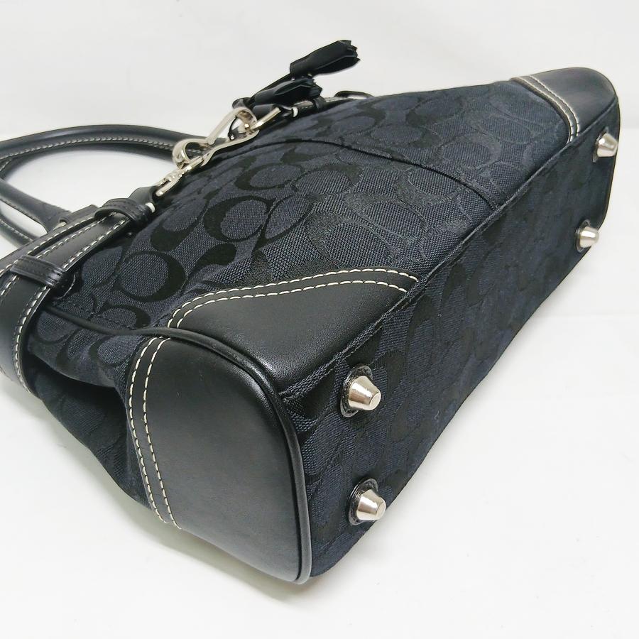 状態良好 COACH コーチ シグネチャー ハンドバッグ 8K06 キャンバス