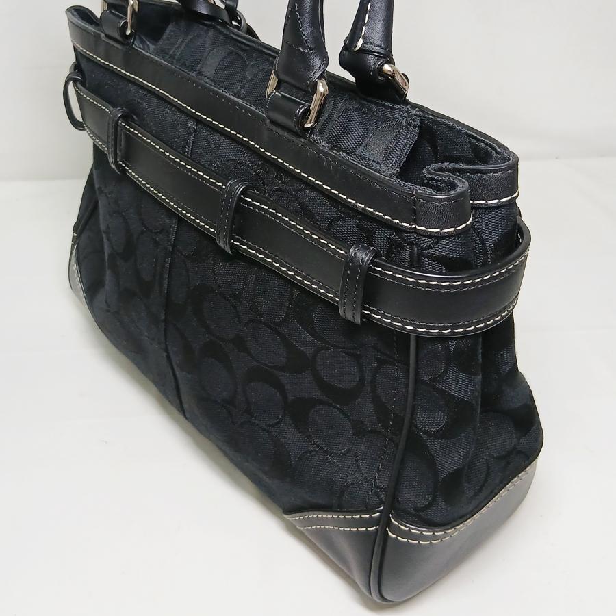 状態良好 COACH コーチ シグネチャー ハンドバッグ 8K06 キャンバス