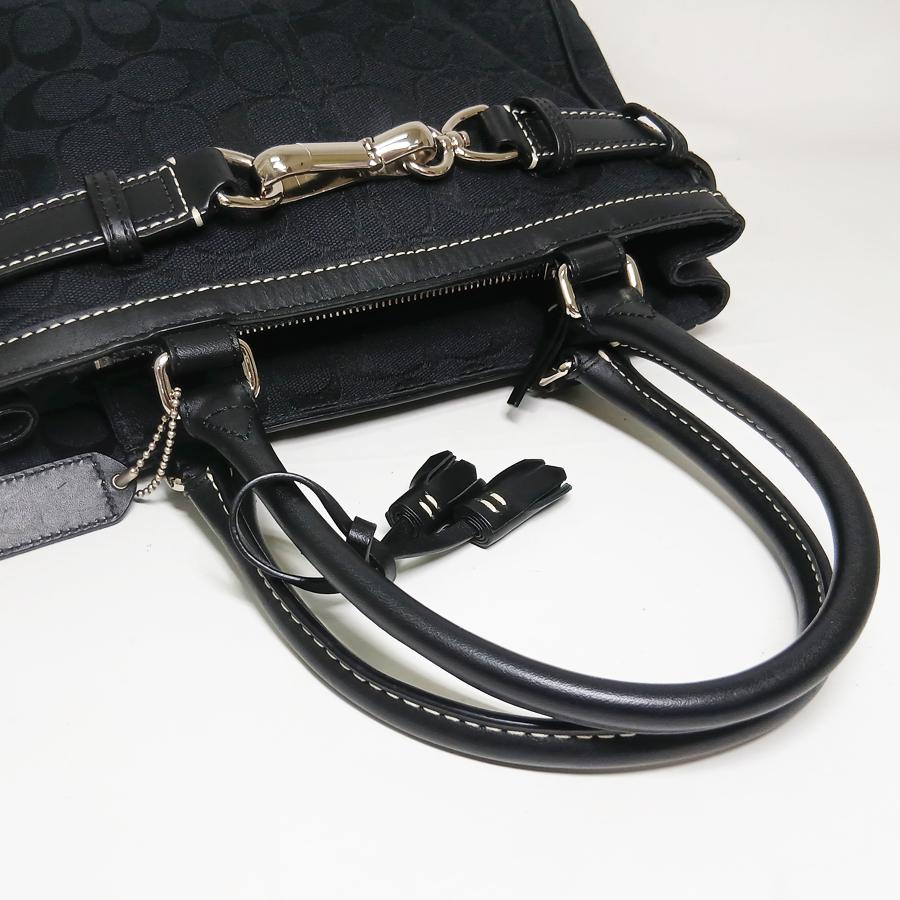 状態良好 COACH コーチ シグネチャー ハンドバッグ 8K06 キャンバス