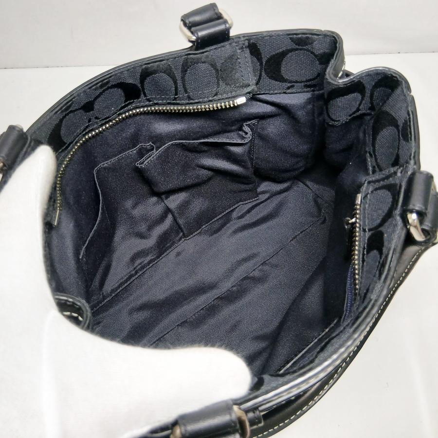 状態良好 COACH コーチ シグネチャー ハンドバッグ 8K06 キャンバス