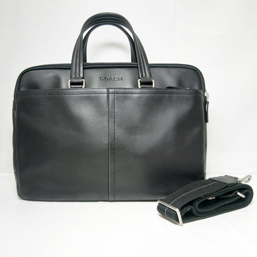 美品　coach ビジネスバッグ 状態良好 COACH コーチ 2WAYビジネスバッグ F70707 レザー ブラック