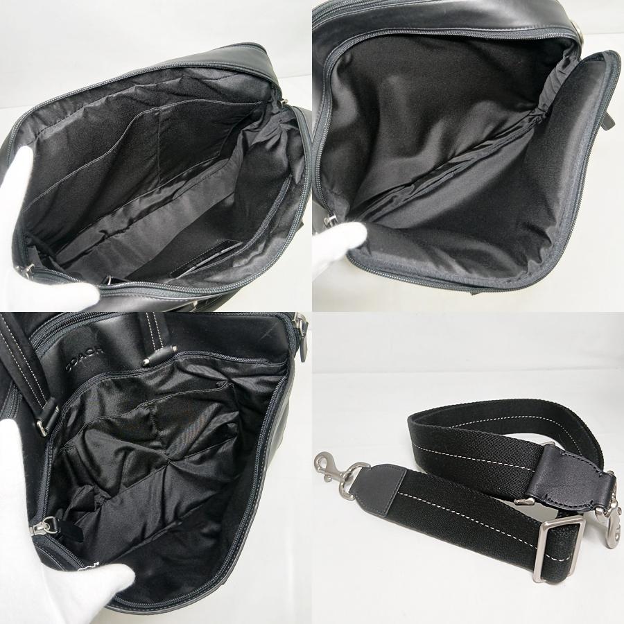 状態良好 COACH コーチ 2WAYビジネスバッグ F70707 レザー ブラック