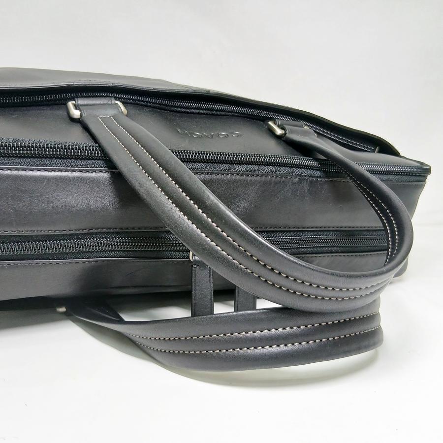状態良好 COACH コーチ 2WAYビジネスバッグ F70707 レザー ブラック