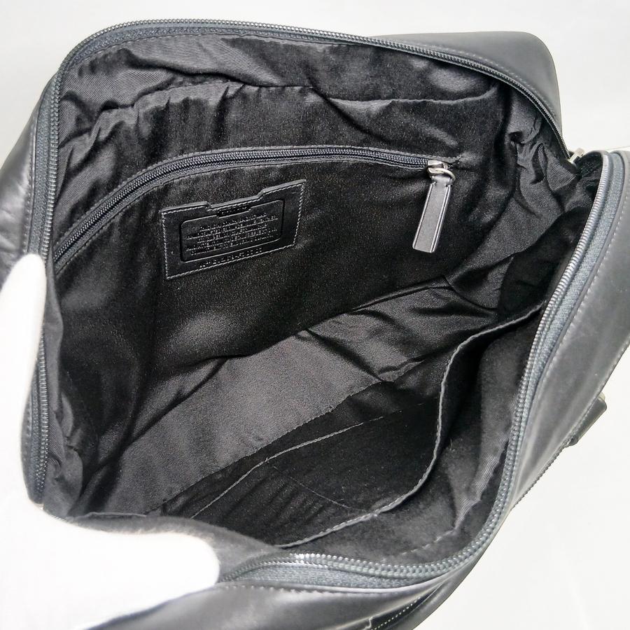 状態良好 COACH コーチ 2WAYビジネスバッグ F70707 レザー ブラック