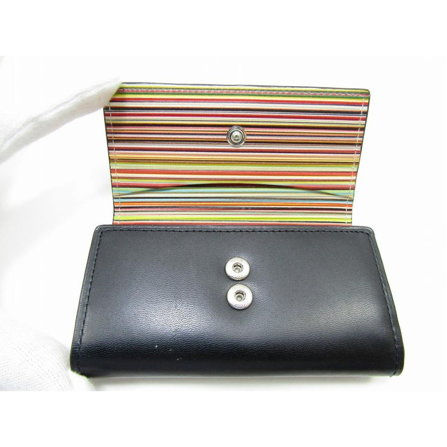 美品 Paul Smith ポールスミス キーリング付き 4連キーケース レザー