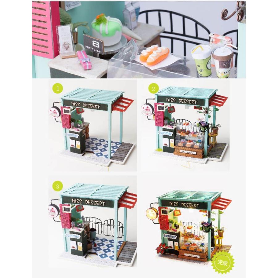 ミニハウス ドールハウス キット ドールハウス ミニチュア 手作りキット Diyキット Ledライト付属 ハンドメイド 木製 おもちゃ プレゼント ケーキ屋さん Dgm06 Like 通販 Yahoo ショッピング