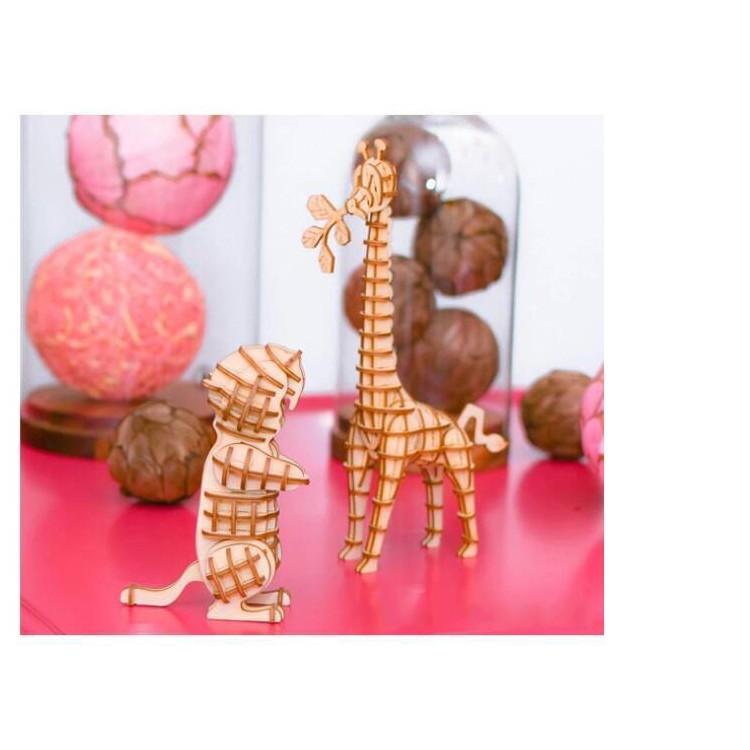立体動物木製 パズル 3D 立体パズル DIY 子供 大人 作る おもちゃ 玩具