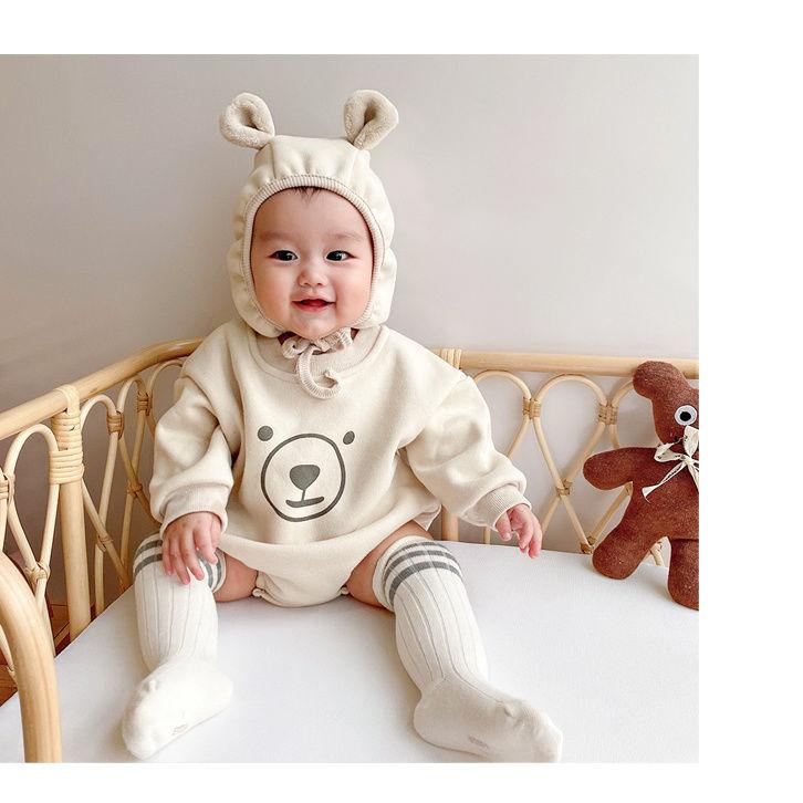 小熊 起毛 カバーオール ベビー服 帽子付き もこもこ ロンパース パジャマ クマ柄 動物柄女の子 服 新生児 赤ちゃん 8ヶ月 12ヶ月 秋 秋冬 冬 Japan0041 チンタオからの 通販 Yahoo ショッピング