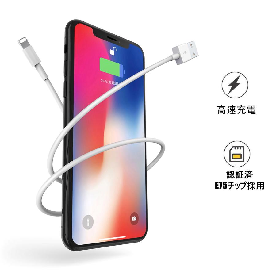 引き出物 iPhone 充電 ケーブル 2本セット 3m 2m 1.5m 1m 30cm 短い 純正品質 iphone充電コード ライトニングケーブル iphone充電器 iPhone14 13 12 11 iPad 送料無料 iPhone 30cm ライトニングケーブル 充電器