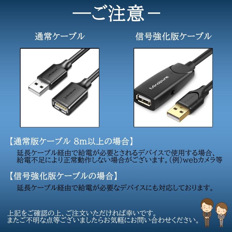 USB 延長ケーブル 0.5m 1m 1.5m 2m 3m 5m 8m 10m 15m 20m 25m 30m 