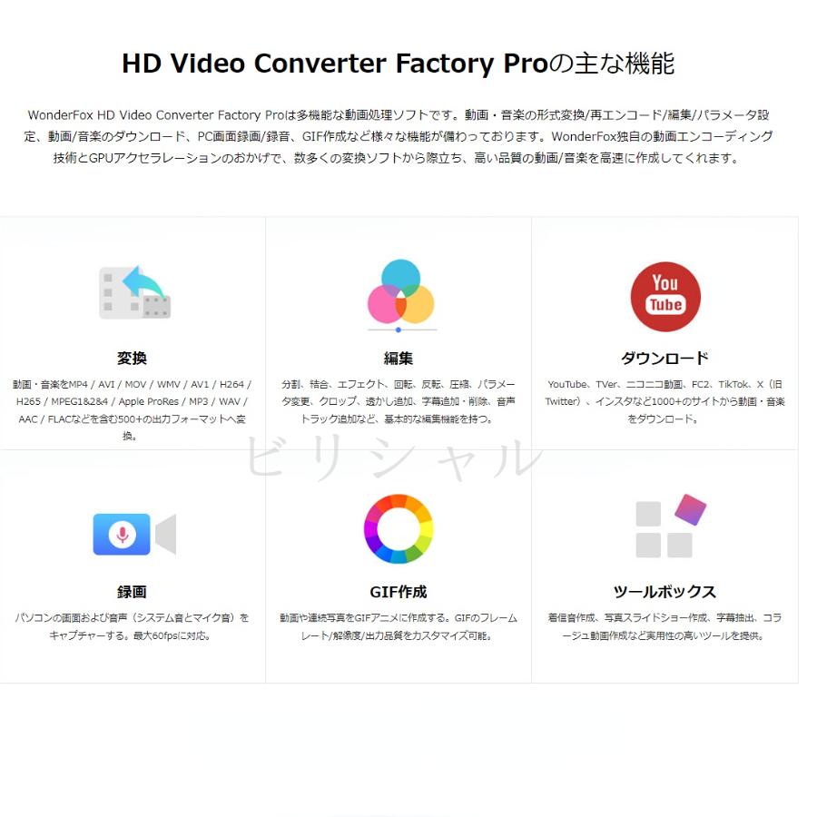 WonderFox HD Video Converter Factory Pro For Win Windows対応 WonderFox HD Video Converter Factory Pro For Win Windows対応