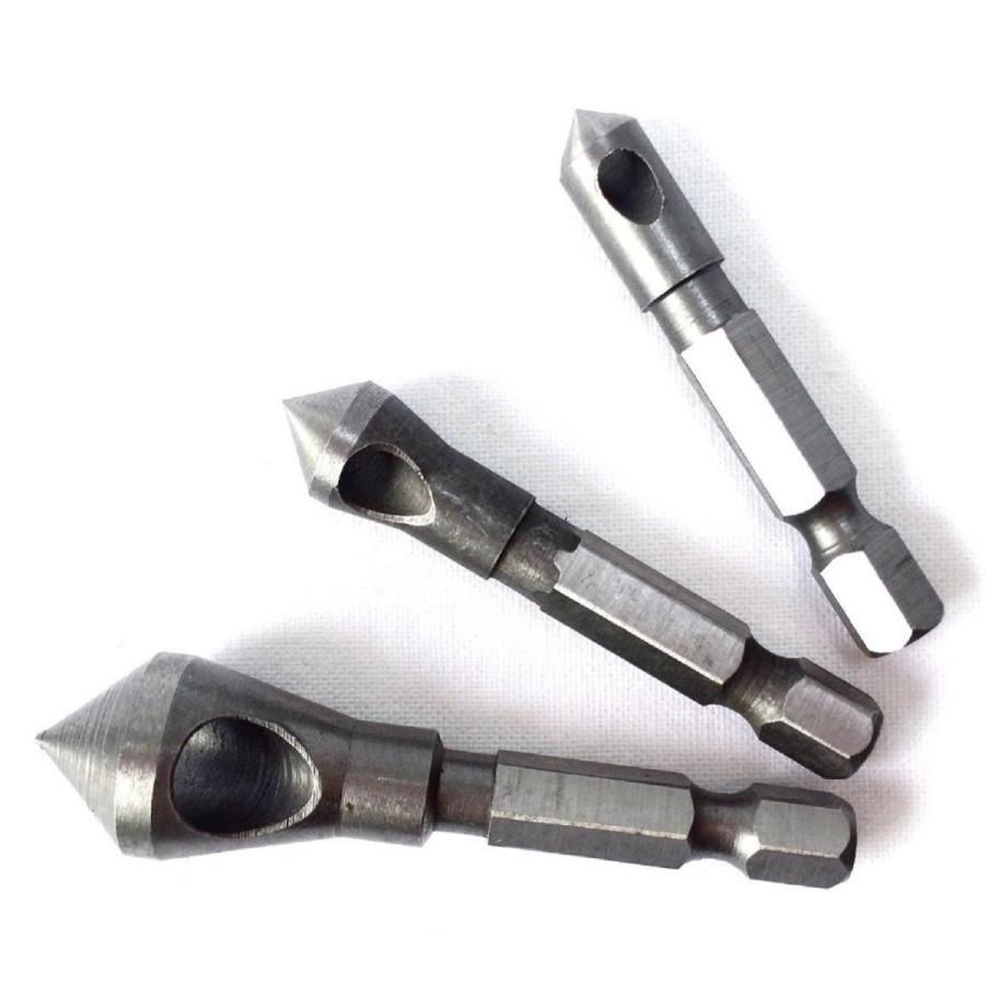 面取り　バリ取り工具　カッター　金属　ドリル　3本セット | ブランド登録なし