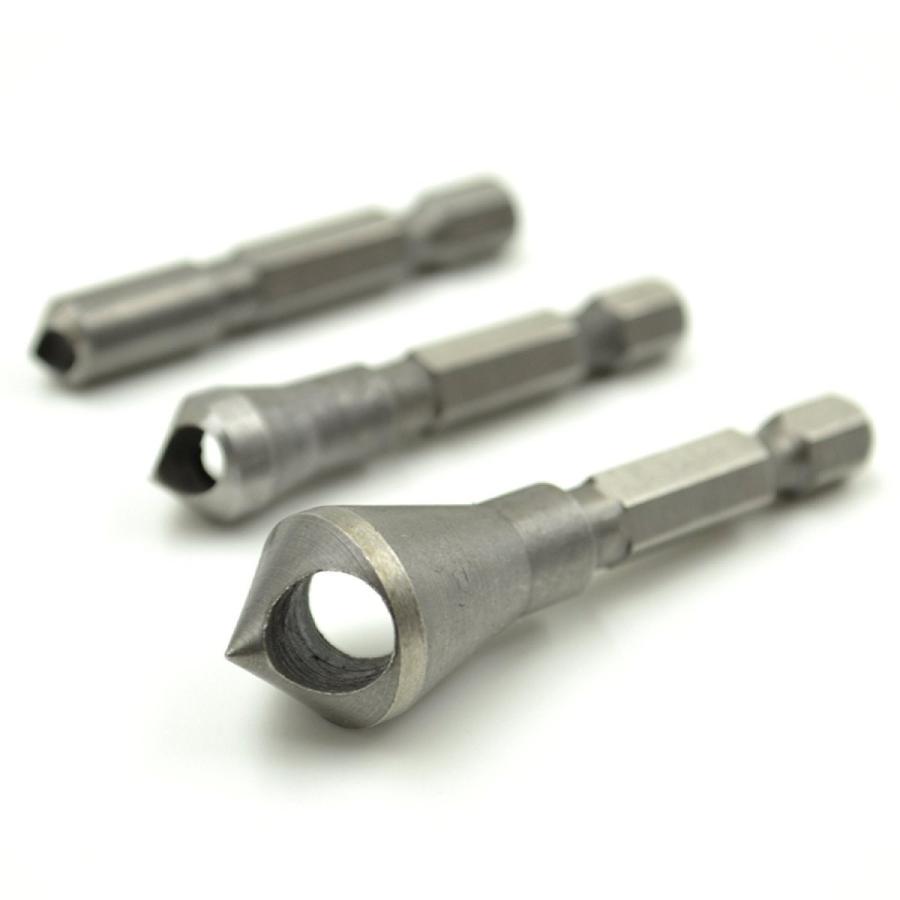面取り　バリ取り工具　カッター　金属　ドリル　3本セット | ブランド登録なし | 01