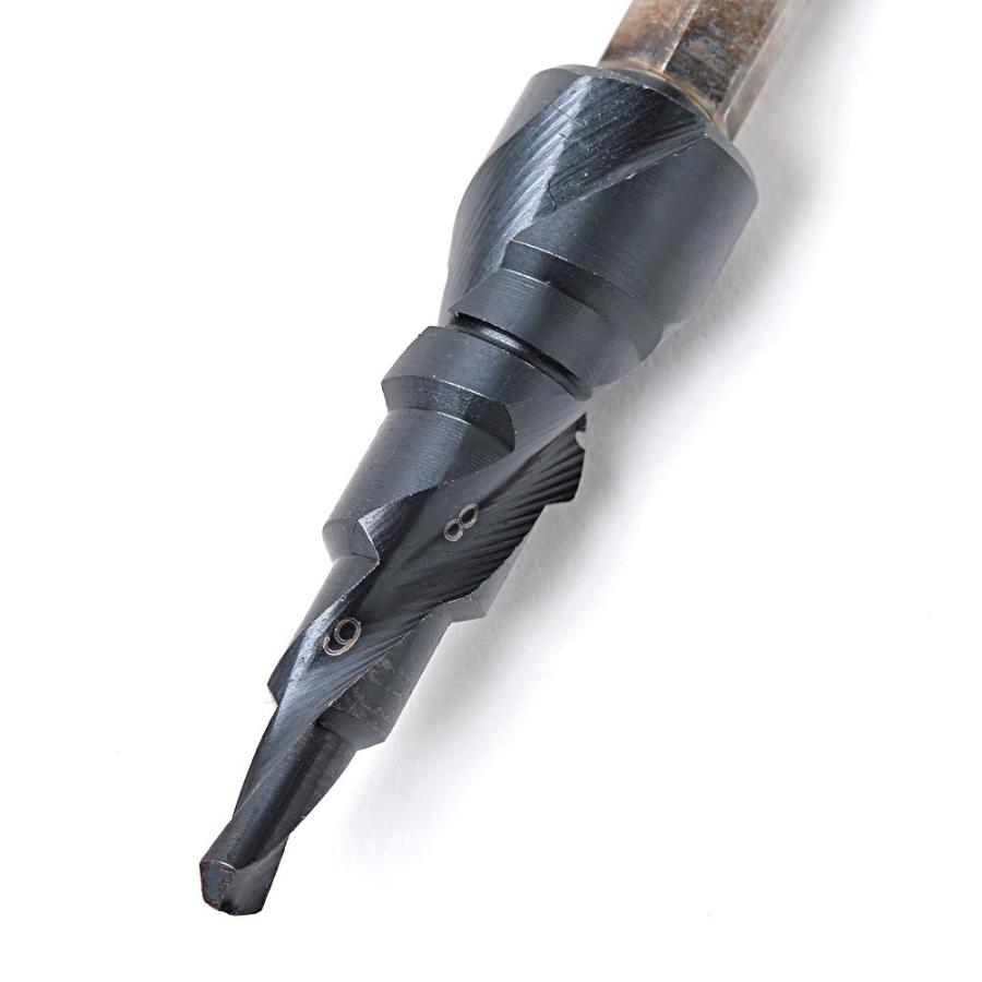ブラックチタン ステップドリル TiAlN 窒化チタンアルミコーティング コバルトハイス 六角軸 4mm-12mm 5段 | ブランド登録なし | 02