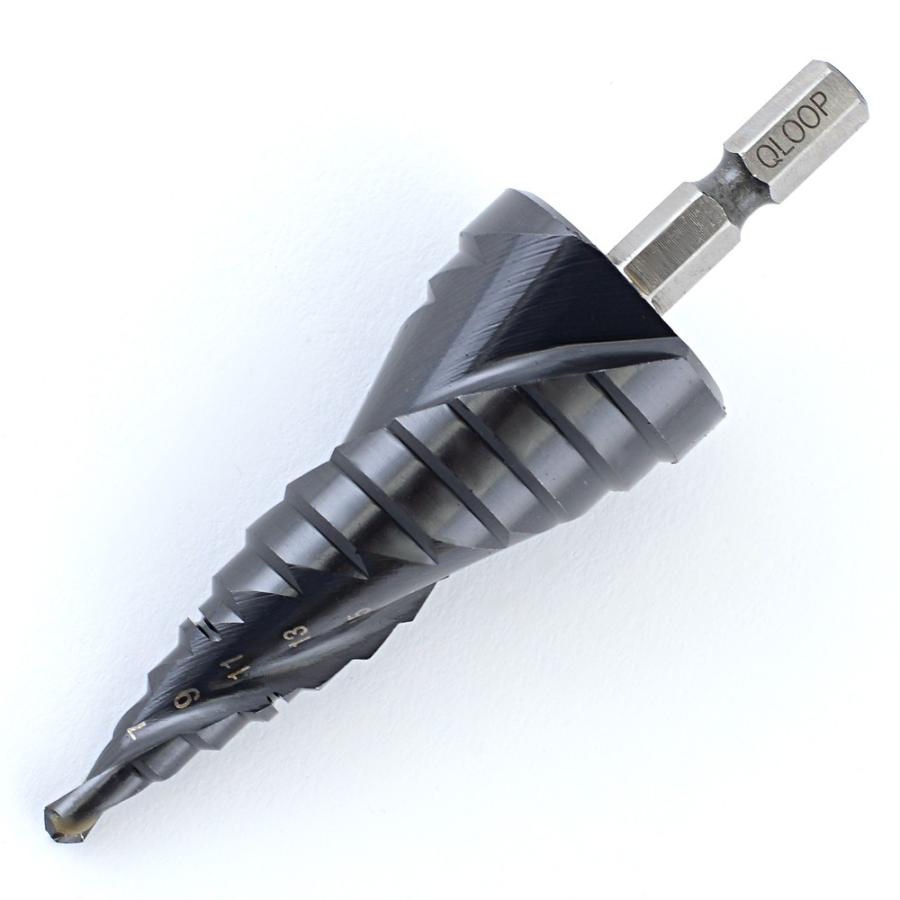 ブラックチタン ステップドリル TiAlN 窒化チタンアルミコーティング コバルトハイス 六角軸 5mm-27mm 12段 | ブランド登録なし