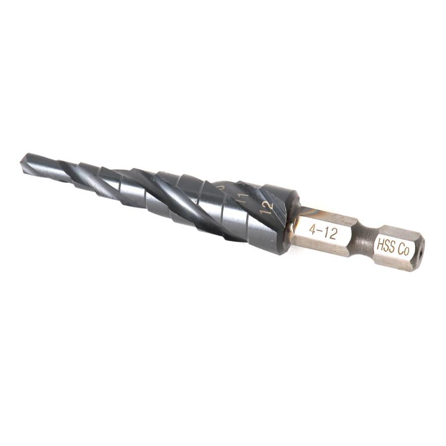 ブラックチタン 3刃 ステップドリル AlTiN 窒化チタンアルミコーティング コバルトハイス 六角軸 4mm-12mm 9段 | ブランド登録なし | 01