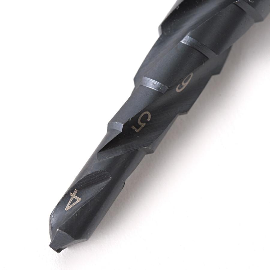 ブラックチタン 3刃 ステップドリル AlTiN 窒化チタンアルミコーティング コバルトハイス 六角軸 4mm-12mm 9段 | ブランド登録なし | 03
