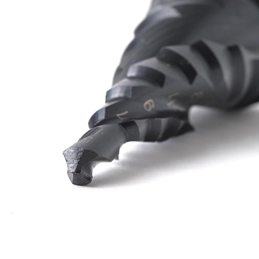 ブラックチタン 3刃 ステップドリル AlTiN 窒化チタンアルミコーティング コバルトハイス 六角軸 5mm-23mm 10段 | ブランド登録なし | 02