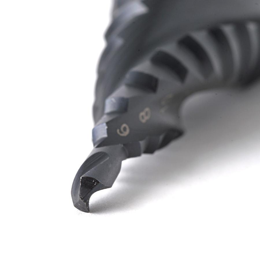 ブラックチタン 3刃 ステップドリル AlTiN 窒化チタンアルミコーティング コバルトハイス 六角軸 4mm-32mm 15段 | ブランド登録なし | 02