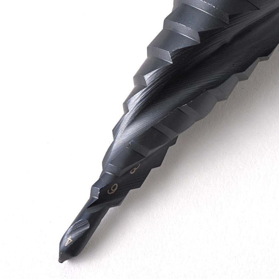 ブラックチタン 3刃 ステップドリル AlTiN 窒化チタンアルミコーティング コバルトハイス 六角軸 4mm-32mm 15段 | ブランド登録なし | 03
