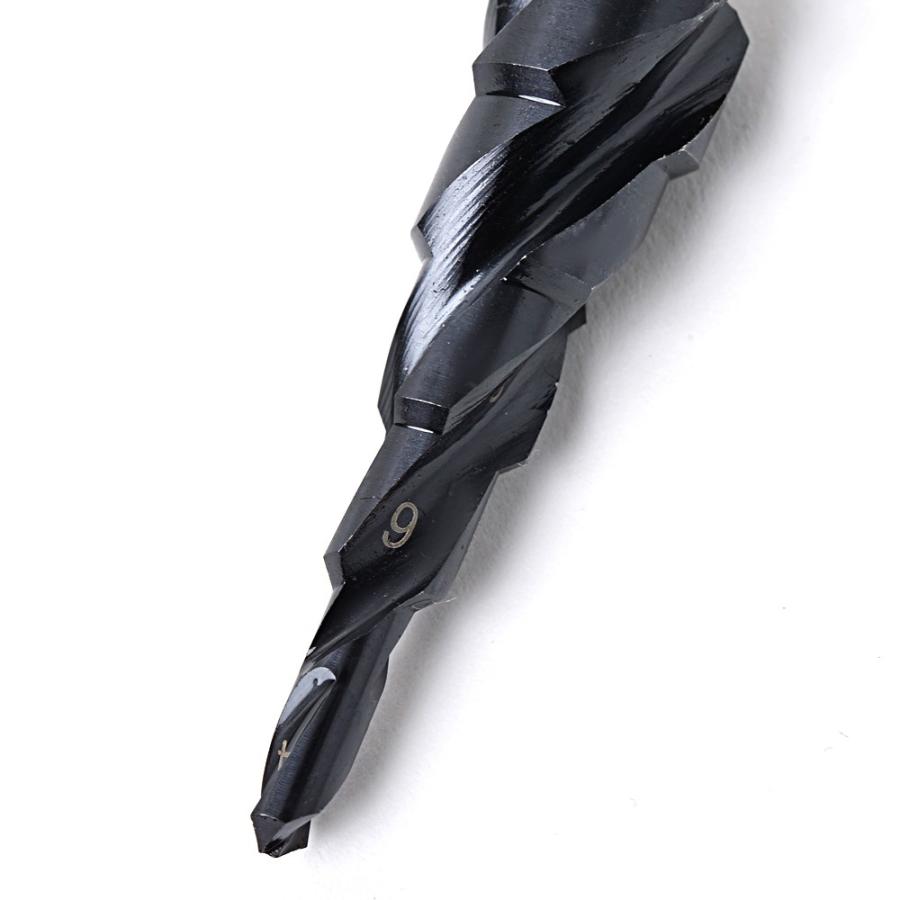 ブラックチタン 3刃 ステップド リル AlTiN 窒化チタンアルミコ ーティング コバルトハイス 六角軸 4mm-12mm 5段 | ブランド登録なし | 03