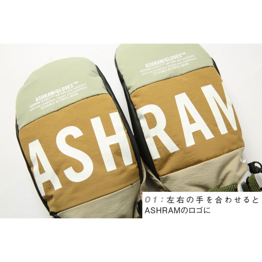 ASHRAM DGMA スノーボード ミトングローブ グローブ GORE-TEX