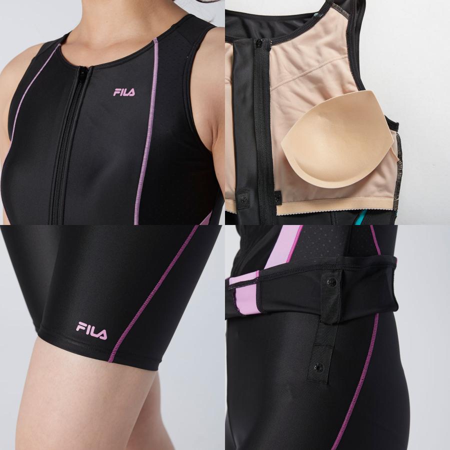FILA フィラ レディース フィットネス 水着 ウェア 2点セット めくれ防止 310202 310-202 セパレート 体型カバー パット付き|qmastore|05