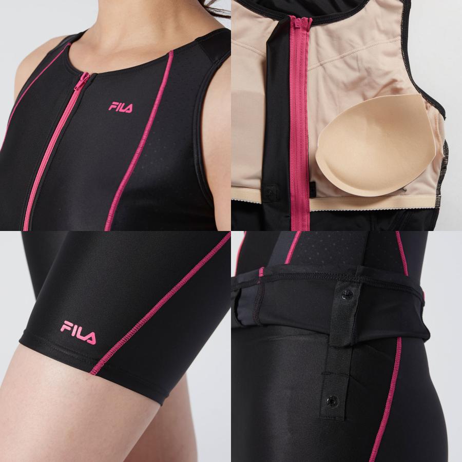 FILA フィラ レディース フィットネス 水着 ウェア 2点セット めくれ防止 310202 310-202 セパレート 体型カバー パット付き|qmastore|07