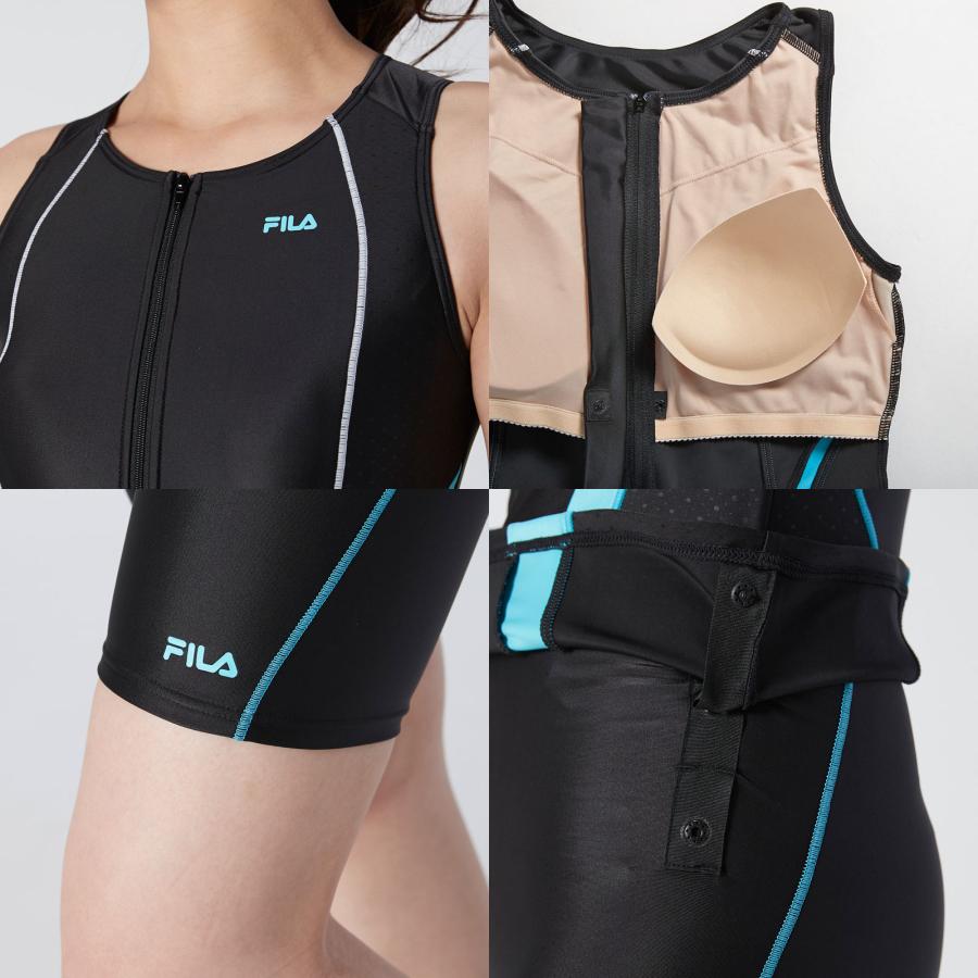 FILA フィラ レディース フィットネス 水着 ウェア 2点セット めくれ防止 310202 310-202 セパレート 体型カバー パット付き|qmastore|09