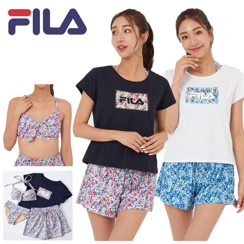 FILA（フィラ） レディース フィットネス 水着 ウェア 4点セット