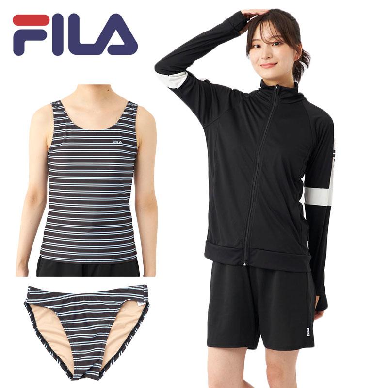 FILA（フィラ） レディース フィットネス 水着 ウェア 4点セット